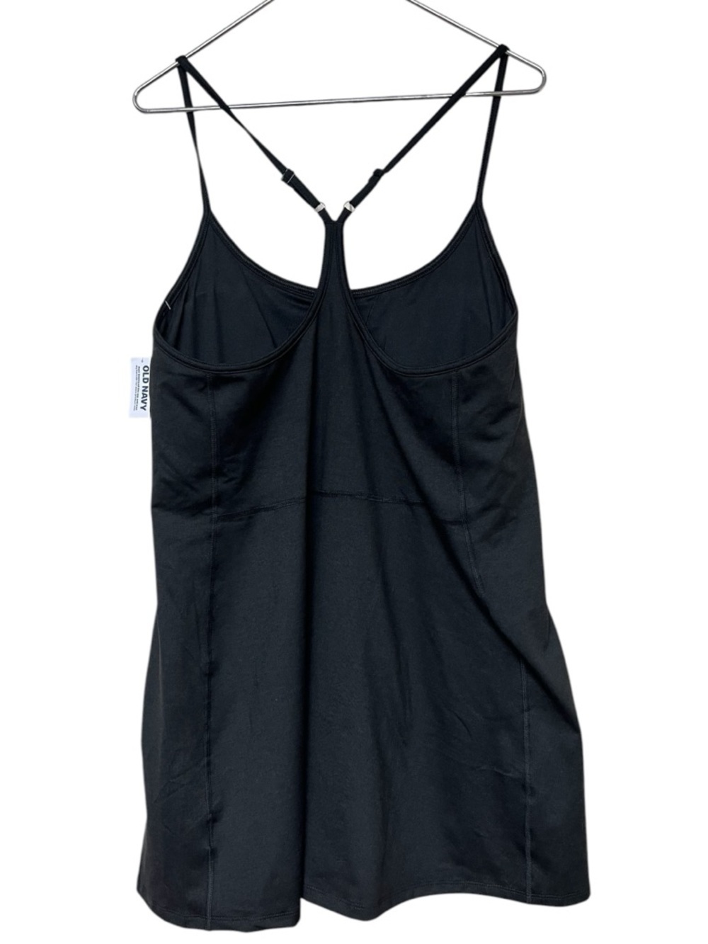Old Navy NWT black cloud comfy athletic dress razor back built in shorts bra - Picture 4 of 12